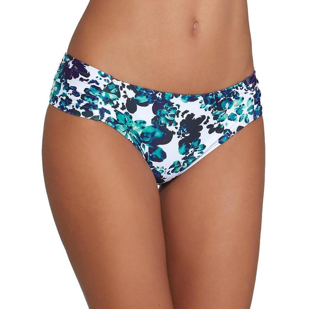 Panache Swim Women Florentine Gather Bikini Bottom Blue/Flora Size S